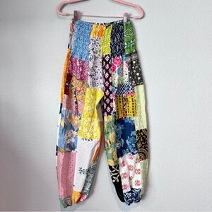 Kathmandu Imports Boho Harem Colorful Patchwork Pants NWT One Size